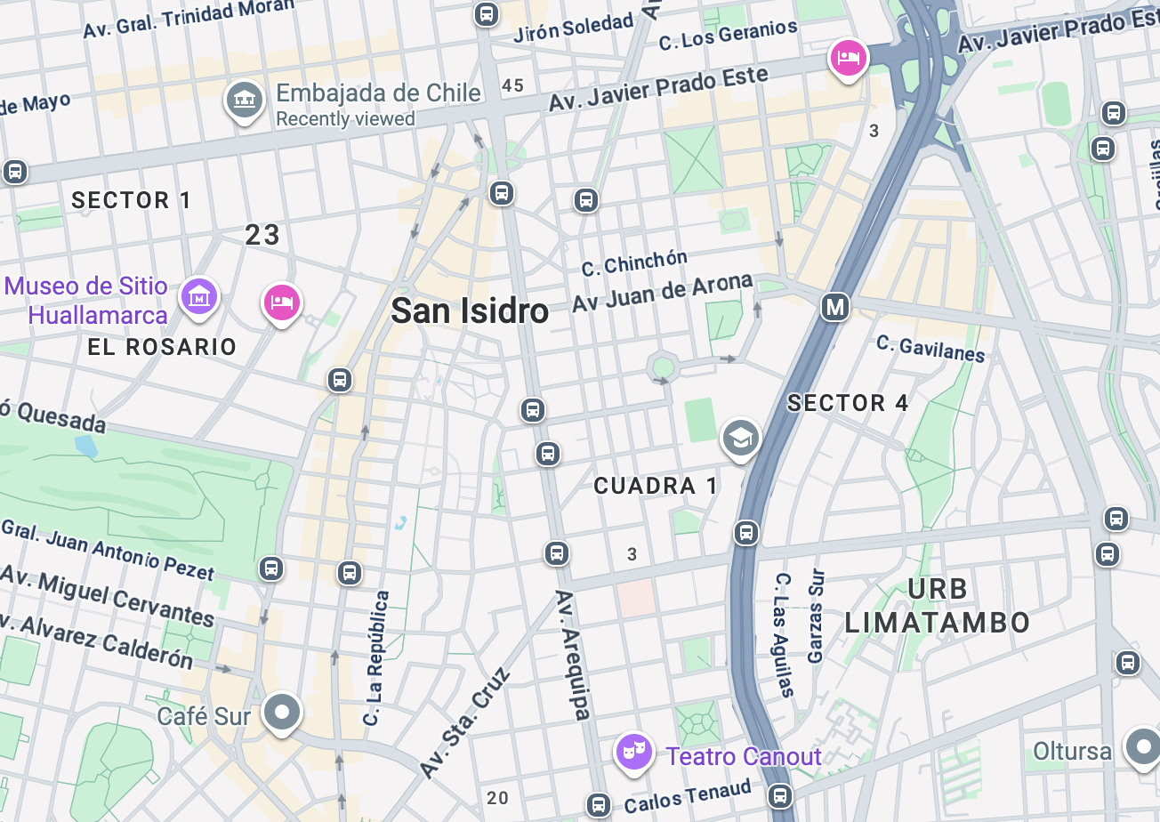 Mapa Hotel Los Delfines